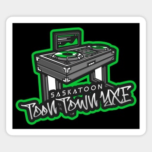 Saskatoon Toon Town YXE DJ Groove Sticker